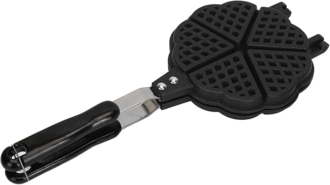 5.9in Mini Waffle Maker Pan, Stovetop Waffle Skillet, Aluminum Alloy and Plastic Portable Waffle Maker for Waffles Sandwich Toaster, Multi Use for Home Camping Picnics
