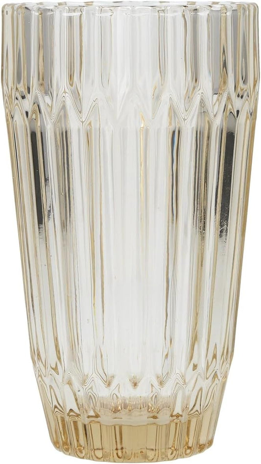 Fortessa Archie Glass Drinkware, Iced Beverage Glass (Set of 6), 15 Ounce, Ginger Gold