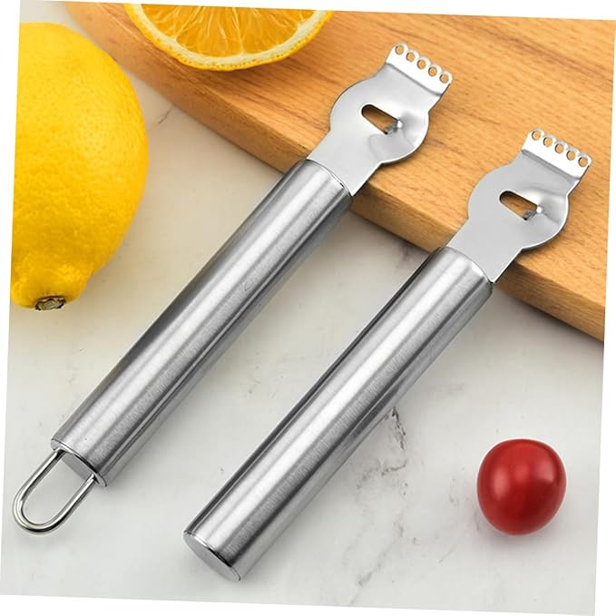 Homoyoyo 3PCS Stainless Steel Lemon Zester Grater Set Multi-Purpose Citrus Peeler Tool for Kitchen Ergonomic Design for Fruits Vegetables for Home Cooking