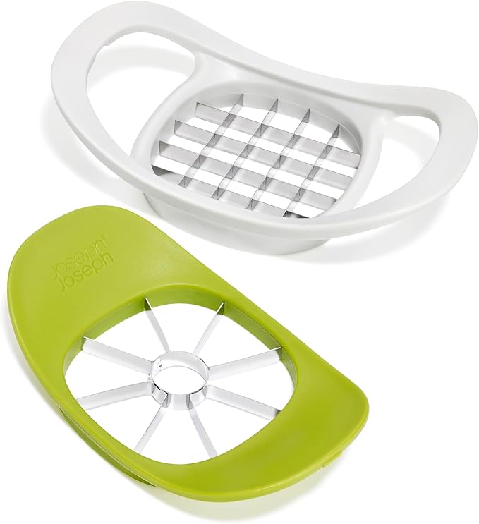 Joseph Joseph Nest Press 2-in-1 Apple Corer & Divider and Potato Chipper, Stainless Steel blades, BPA free, Dishwasher safe