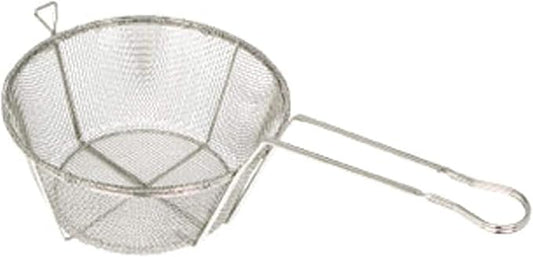 Winco 10-1/2" Round Wire Fry Basket, 6 Mesh