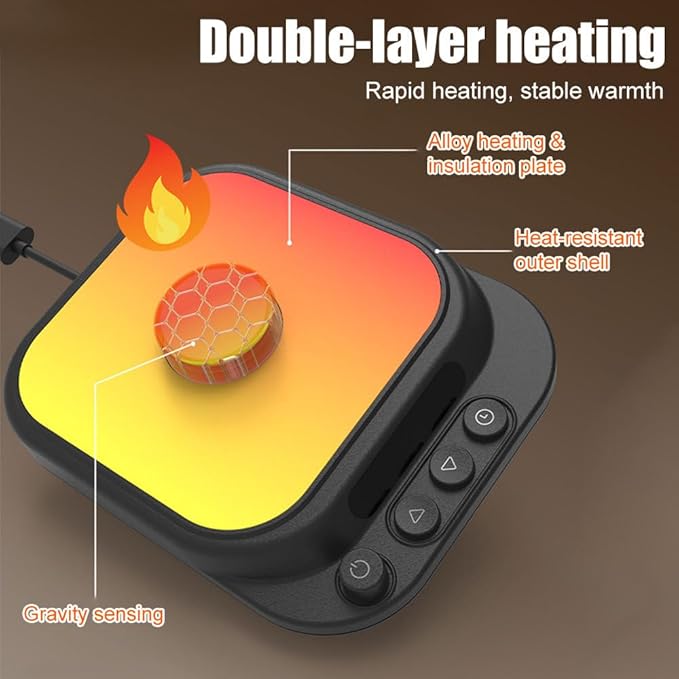 Coffee Mug Warmer, Desk Cup Warmer with 5-Temp Settings Electric Beverage Tea Water Milk Heater for Home & Office