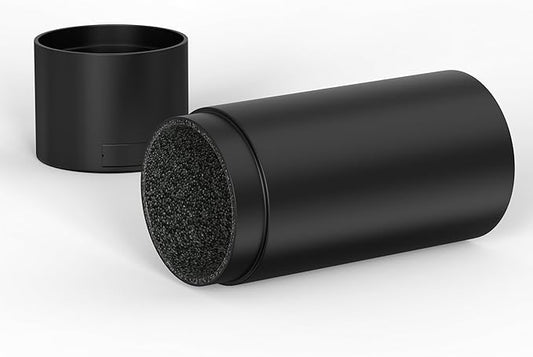 Airtight Portable Storage Container for Dry Goods | Vacuum Sealed, Smell-Proof Jar with Padded Interior | Perfect for Coffee, Snacks, Spices, and Travel | Black