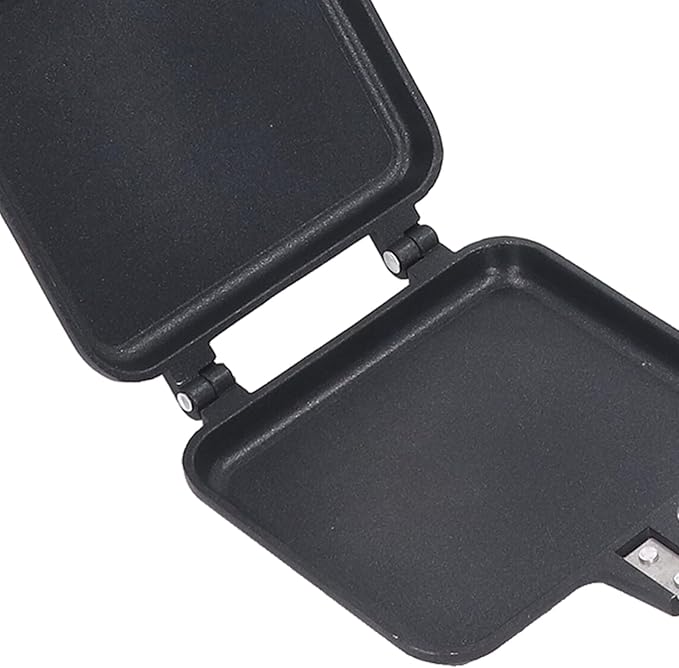 Double Sided Breakfast Sandwich Maker,Anti Stick Sandwich Maker Press Flip Pan,Aluminium Alloy Grilled Cheese Maker,Waffle Pan,Panini Maker Pan,Pie Irons for Camping