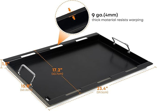 Stanbroil Nonstick Griddle Insert for Weber Spirit 300, Spirit 400 Series, Full Size Flat Top Griddle for Weber Spirit 310 315 320 330 335 425 435, Rust-Resistant