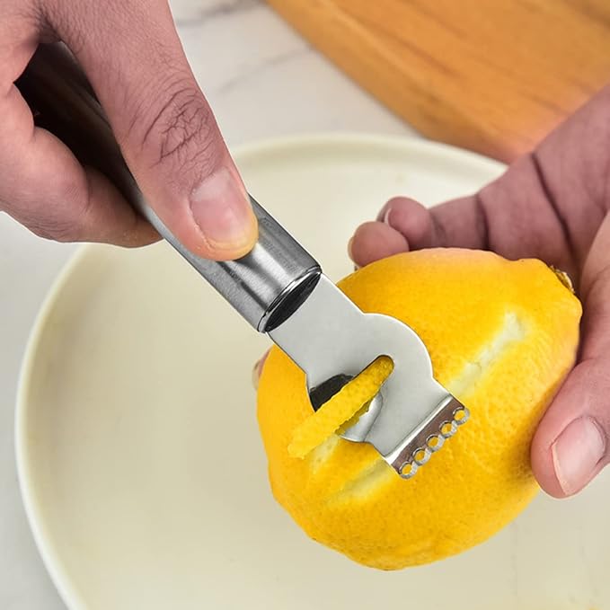 3PCS Stainless Steel Lemon Grater Set Multi-Purpose Kitchen Gadget for Zesting Peeling Fruits Vegetables Ergonomic Design for Easy Handling