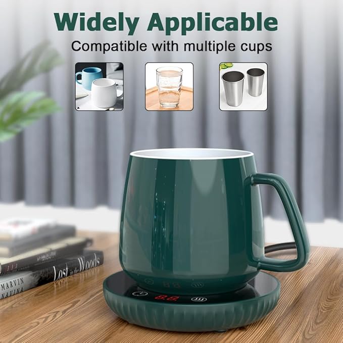 Coffee Mug Warmer,Digital Display Electric Beverage Warmer with 8H Auto Shut Off & 2 Temp Setting & 12H Timing for Warming Heating Coffee Beverage Milk Tea
