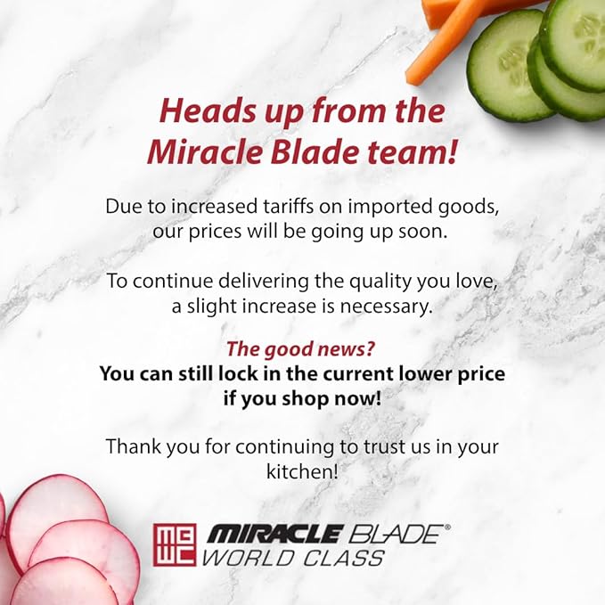 Miracle Blade World Class Professional Series 13 Piece Chef's Knife Collection - Ergonomic and Versatile Flash Forged Blades