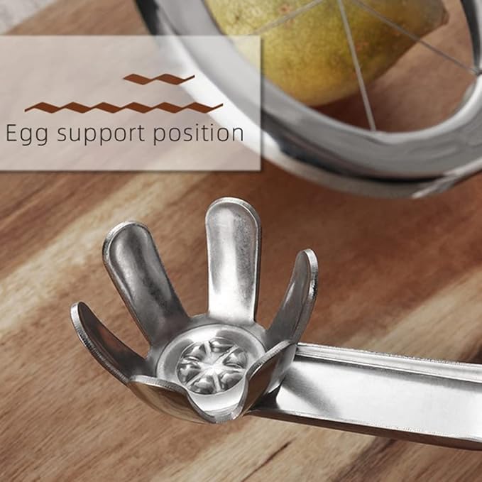 Egg Slicer Wedger Egg Cutter Hard Boiled Eggs Divider Stainless Steel Fruit Slicer 6-Equal Multifunctional Egg Cutter Strawberry Slicer Dishwasher