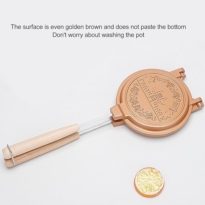 Pomya Sandwich Maker, Handheld Pie Iron, Sandwich Grill, Hand Toaster, Panini and Sandwich Press Maker Pan with Non Stick Plates, Detachable Handle, Stovetop Toasted Aluminum Flip Pan