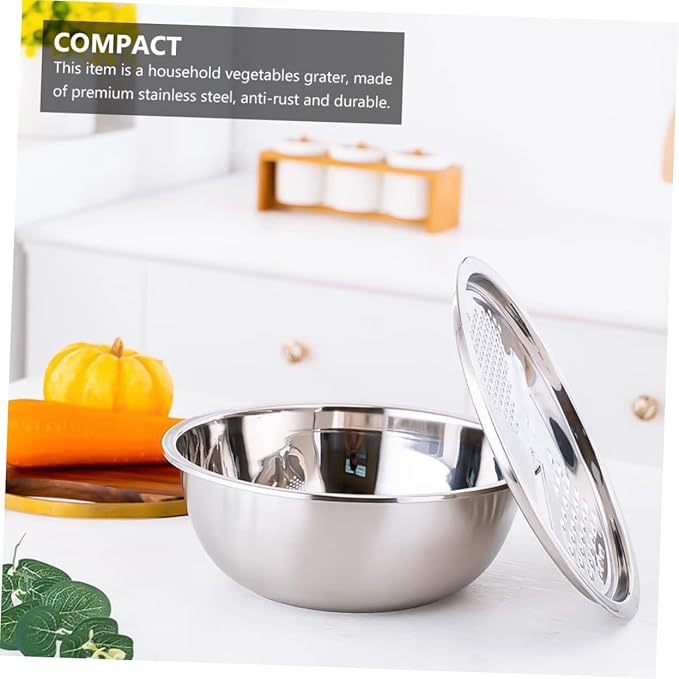 1Pc Stainless Steel Multi Purpose Grater Draining Tool for Vegetables Portable Slicing Washing Kitchen for Home Use