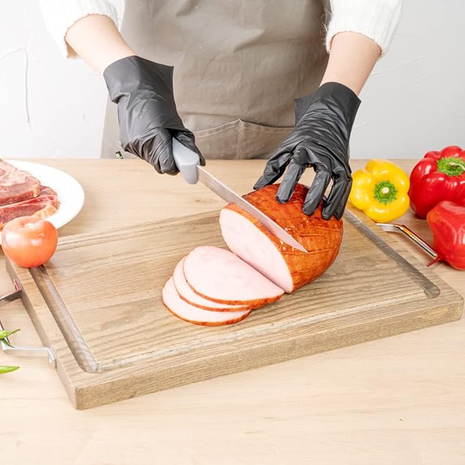 Restaurantware 8 Inch Carving Knife Stainless Steel Ergonomic Handle Non-Slip Grip Durable Kitchen Knife, Dishwasher-Friendly for Home Cooking and Commercial Use, Gray
