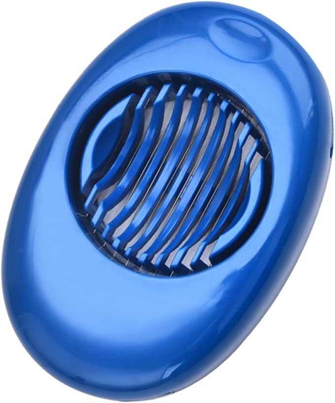 Egg Slicer, Kitchen Multi-Purpose Egg Cutter Tool, Skin Egg Slicer Petal Splitter, Plastic Egg Slicer for Hard Boiled Eggs (Color : Blue)