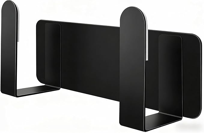 Stainless Steel Under Cabinet Cutting Board Holder Black Wall Mounted Pot Lid Storage Adhesive Punch Free No Drill Kitchen Organizer 7" x 2.3" x 1.8"