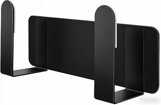 Stainless Steel Under Cabinet Cutting Board Holder Black Wall Mounted Pot Lid Storage Adhesive Punch Free No Drill Kitchen Organizer 7" x 2.3" x 1.8"
