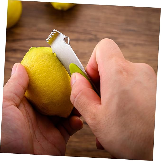 Stainless Steel Lemon Peeler and Planer Multi-functional Citrus Tool for Garnishing and Peeling for Kitchen Use Random