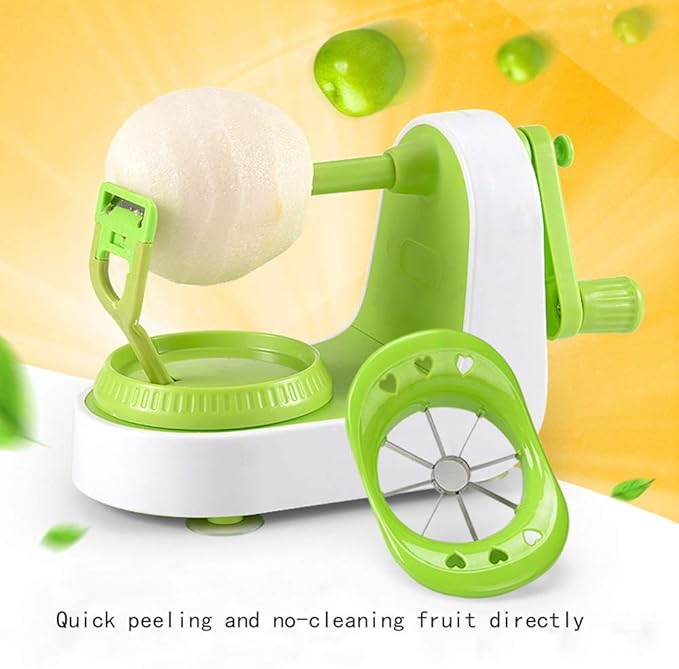Apple peeler, Apple Peeler Slicer,multi-function fruit peeler, vegetable, fruit peeler, pear potato slice movement, peeling machine fast manual setting with 8 blade slicer pear peelerAdd a splitter