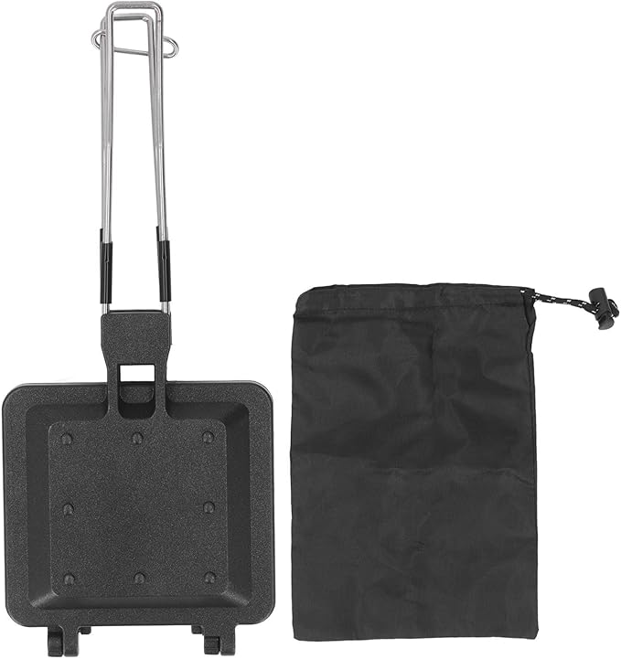 Press Sandwich Maker with Non Stick Plates, Foldable Portable Breakfast Maker Press Pan for Kitchen Camping