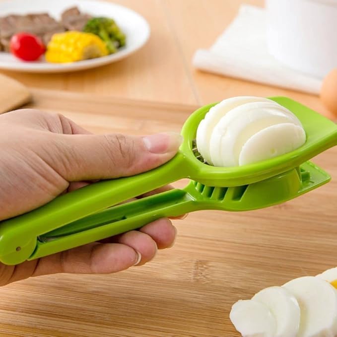 Hands Free Egg Slicer, 1PC Plastic Multifunction Eggs Slicer Mushroom Fruit Strawberry Kitchen Accessories Tool Cutter, Small Kiwi Fruit Banana Slicer Strawberry Egg Cutter Home Kitchen Bar Tool