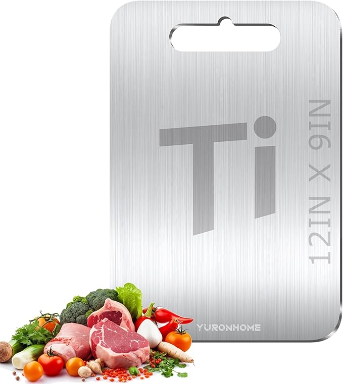 Titanium Cutting Boards, Cutting Boards for Kitchen, Double-Sided Food-Grade, No toxic, New Upgrade, Hygiene Durable Dishwasher Safe Chopping Board for Meats, Fruits, Vegetables (12x9in)