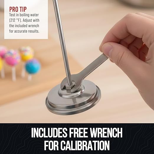 Candy Thermometer with Pot Clip - Deep Fry Oil Thermometer for Frying and Candle Making - Yellow