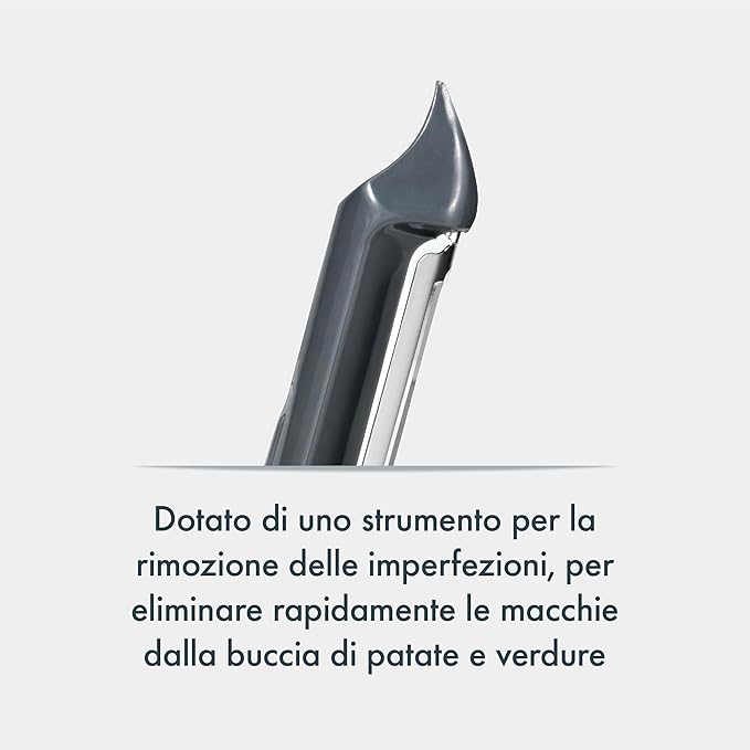 Culinare Swivel Peeler, Grey, Plastic/Stainless Steel, Manual Potato/Vegetable/Fruit Peeler, Moves Over Contours for Fast Peeling, Dishwasher Safe