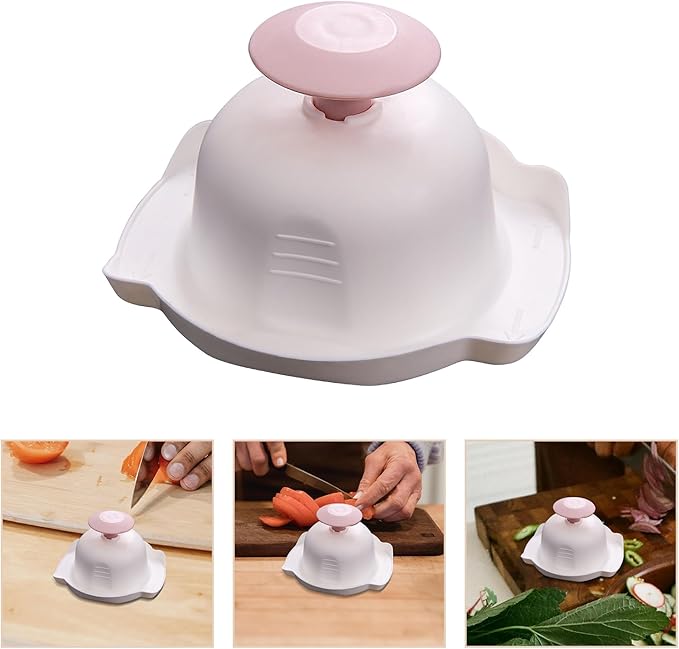 Hemoton Food Safety Holder for Mandoline Slicer Vegetable Cutter Finger Protector Kitchen Gadget Hand Guard for Safe Cutting and Grating 4.33X3.93X2.36In