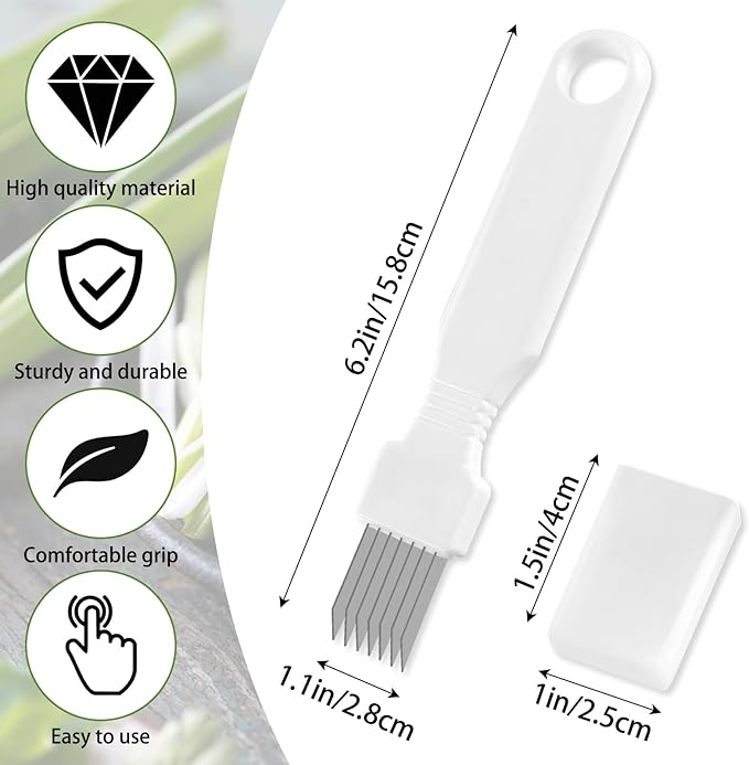 JINGIHE 3Pcs Shred Silk the Knife, Scallion Green Onion Cutter Shred Knife, Vegetable Cutter for Food Garlic Fruit Banana Salad, Food Speedy Chopper Slicer for Kitchen Restaurant Hotel Household