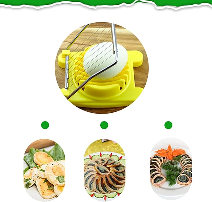 Egg Slicer, Egg Splitter, Fancy Egg Cutter Tool, Kitchen Egg Slicer for Hard Boiled Eggs Tool (Color : Blue)
