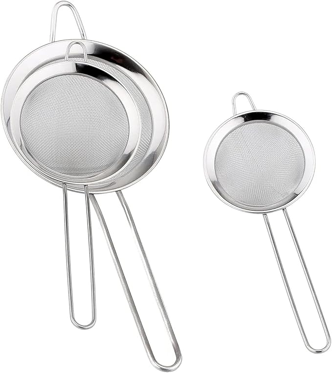 Multifunctional Stainless Steel Filter Spoon, 3-Piece Fine Mesh Milter, Stainless Straniners, Easy to Clean. Safe, Durable, and Versatile.