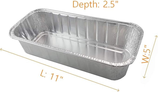 Firsgrill (18-Pack) Compatible for Weber Model 6498 & 6417 drip pan Liner Aluminum BBQ 11" L*5" W*2.5" D Drip Pans Grill Grease Trays Foil Pan Smoke Fire and Summit Grills