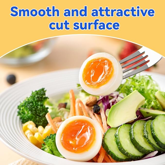 Aluminum Square Egg Cutter, Upgrade Heavy Duty Stainless Steel Wire Egg Slicer Boiled Egg Slicer, Multipurpose Strawberry Slicer Egg for Hard Boiled Eggs (3)