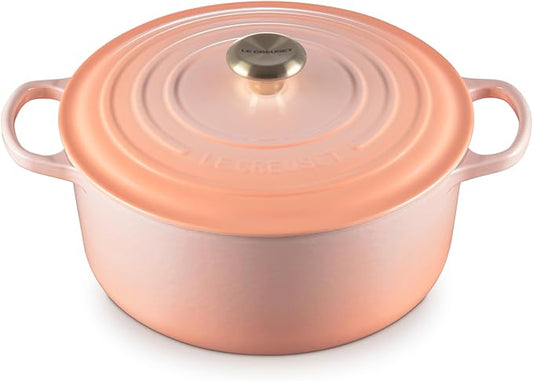 Le Creuset Enameled Cast Iron Signature Round Dutch Oven, 5.5 qt., Peche