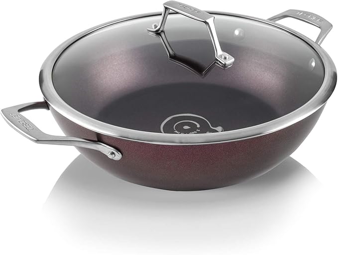 TECHEF - Art Pan Collection, 5 Qt / 12-in Nonstick All Purpose Chef Pan with Cover, Made in Korea (5-quart Chef Pan)