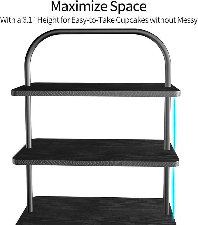 Cupcake Stand, 3 Tier Halloween Cupcake Stand for 50 Cupcakes Wood Large Dessert Stand Cupcake Display Stand Cupcake Tower for Farmhouse Decor, Party Serving Tray, Vendor Dessert Table Display Set