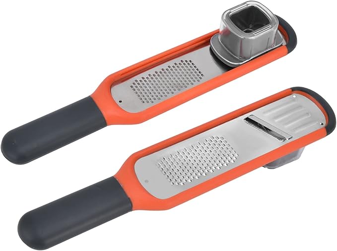 Multifunctional Grater, Stainless Steel Handheld Food Zester with Ergonomic Handle, for Ginger Garlic Shredding Slicing
