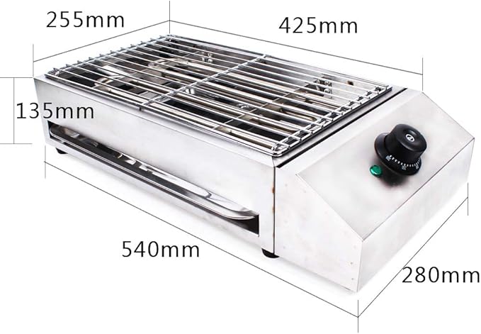 Countertop Electric BBQ Grill, Flat Top Grill Hot Plate Barbecue Grills Indoor/Outdoor Portable Electric Griddle with Adjustable Thermostatic Control 110V