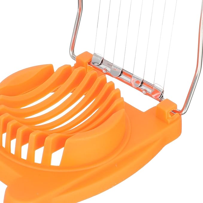 DOITOOL Creative Egg Slicer and Fruit Cutter Set, 4pcs Handheld Food Slicer for Home Kitchen, Sturdy Plastic Green and Orange Handles, Convenient DIY Cooking Tool for Egg and Fruit