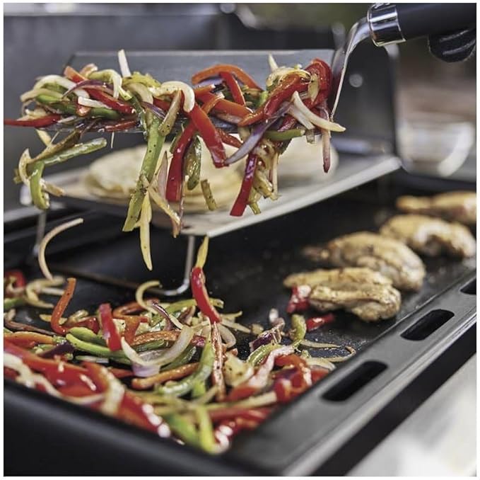 Weber Rust‑Resistant Outdoor Griddle Insert, Full‑Size – Pre-Seasoned Carbon Steel Griddle for Summit and Genesis 300 Series Gas Grills
