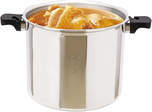 Pressure Cooker, Large Pressure Canner, Pressure Gauge & Pressure Regulator,Anti-scald Handle and Silicone Ring,Suitable for Canning, Steaming, and Stewing - Aluminium,Large Capacity,23 Quart