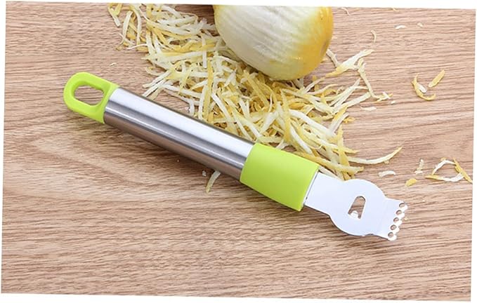 Stainless Steel Lemon Zester Peeler Grater with Razor Teeth for Easy Citrus Chocolate Cheese Slicing Comfortable Grip Random Color Must Have Kitchen Essential Random Color