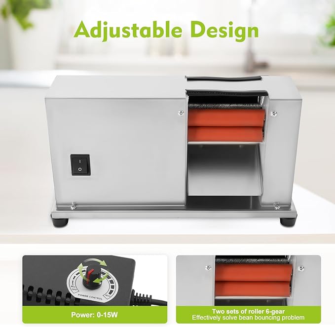 Electric Bean Pea Sheller, 100-240V Commercial Peeling Machine, Semi Automatic Pea Sheller for Home & Restaurant, Zester Machine with Efficient and Easy Operation