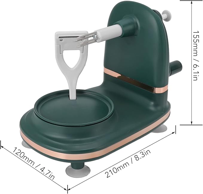 Apple Peeler, Manual Apple Peeler Slicer Corer with Suction Cup Base Hand Crank Apple Peeler Machine Simple Operation Apple Slicer Small Apple Corer and Slicer