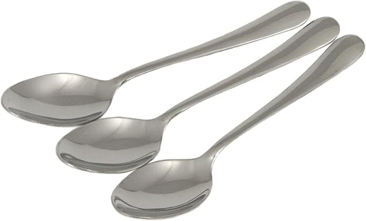 Chef Craft Heavy Duty Teaspoon Set, 6 inches in Length 3 Piece Set, Stainless Steel