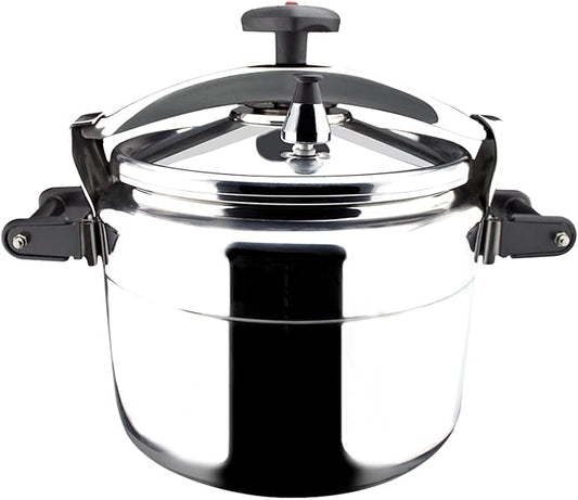 MAGEFESA Chef 23-Quart Aluminum Pressure Cooker – Stainless Steel Lid, Thermodiffusion Base, 3 Safety Systems, Fast & Even Cooking