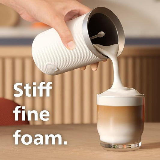Philips Baristina Milk Frother - Foam milk perfectly. Hot and Cold. Dairy and Non-Dairy. Easy to Clean. for Philips Baristina Espresso Machines. Milky White (BAR311/00)