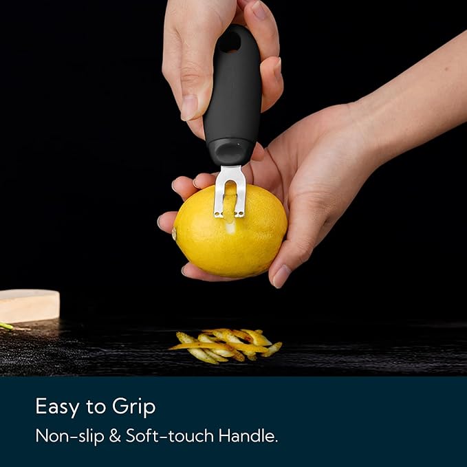 KITCHENDAO Citrus Lemon Peeler Zester Tool and 2 in 1 Salad Dressing Shaker Container with Juicer