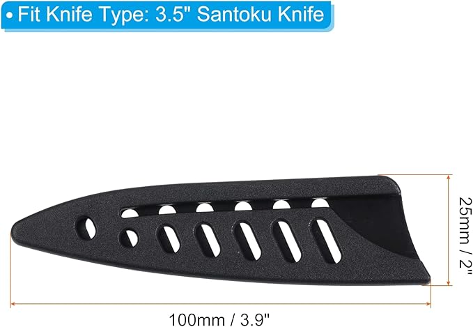 PATIKIL PP Safety Knife Cover Sleeves for 3.5" Paring Knife, 5 Pack Knives Edge Guard Blade Protector Universal Knife Sheath Portable for Kitchen, Black