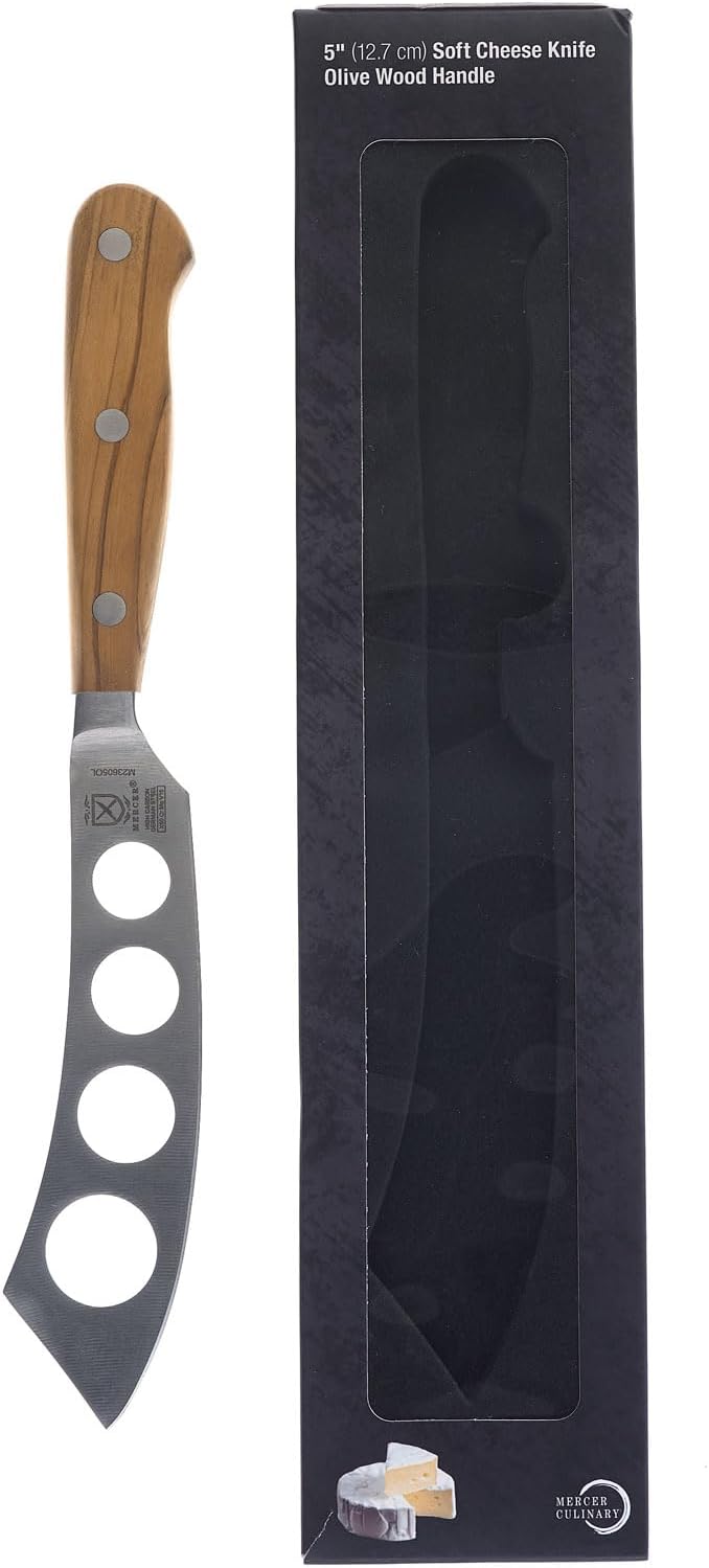 Mercer Culinary Renaissance Olive Wood Soft Cheese Knife, 5-Inch
