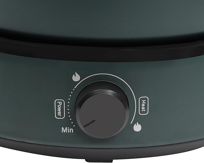 Electric Hot Pot,1350W Small Hot Pot Electric Cooker Electric Cooking Pot and Grill Pan with Lid, Portable Electric Hot Pot Skillet Travel Cooker Pot for Camping Family Party (Green)